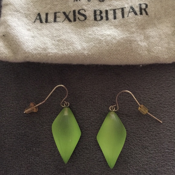 alexis bittar Jewelry - Alexis Bittar Neon Yellow Lucite Earrings